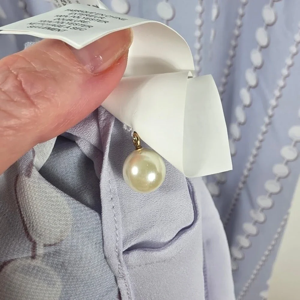 Kate Spade Pea; Drops Dress‎ Women Size 4 Lilac Twist Front Pleated Dot  Event